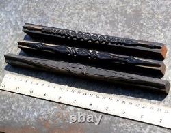 Letterpress wooden printing blocks ornaments Art Nouveau Deco wood line lines