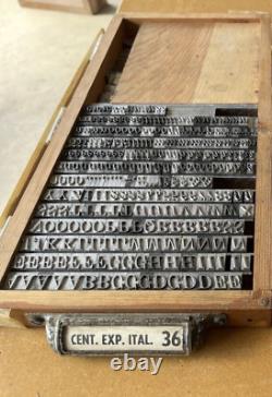 Lg Lot 12 LBS! 36 Pt CENTURY EXPANDED ITAL. Letterpress Type, Complete Font