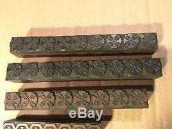 Lot 11 Pc Wood Printing Letterpress Printers Block Ornamental