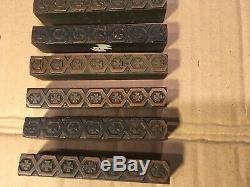 Lot 11 Pc Wood Printing Letterpress Printers Block Ornamental