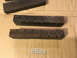 Lot 11 Pc Wood Printing Letterpress Printers Block Ornamental