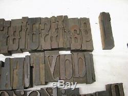 Lot 140++ Antique Letterpress Wood Print Printing Block Type Set Letters Ornate