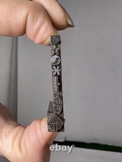 Lot 60+ Letterpress Type Metal Printing Block Antique Animal Moon Star Yin Yang