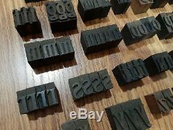Lot 94 Antique 1 Wood Type Printing Blocks Alphabet Letterpress Letters Typeset
