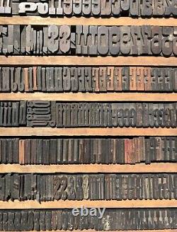 Lot 981 pcs Antique Vintage Wood Letterpress Print Type Block Letters Numbers