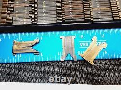 Lot Vintage Linotype Matrix Machine Letters Numbers Symbol Printing Letter Press