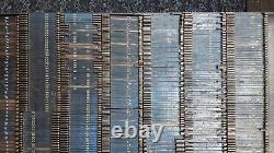 Lot Vintage Linotype Matrix Machine Letters Numbers Symbol Printing Letter Press