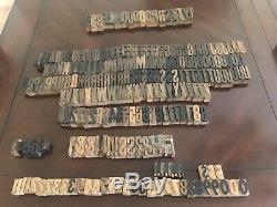 Lot of Antique Wood Letterpress Type Letters and Pieces, From Bien News