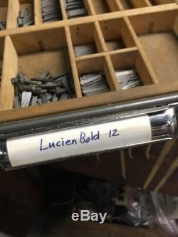 Lucian Bold 12 pt Letterpress Type Vintage Printer's Lead Metal