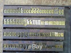 Ludlow Font 60 pt Caps+LC Letterpress Printing Brass Type