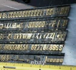 Ludlow Mats, Solid Brass, approx 13 lbs, 48 pt Bold Italic