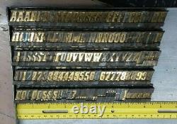 Ludlow Mats, Solid Brass, approx 13 lbs, 48 pt Bold Italic