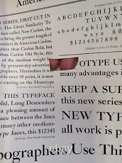 MONOTYPE TYPE FACES Catalog Reference Book 1960 HC Illus Lanston Machine Co PA