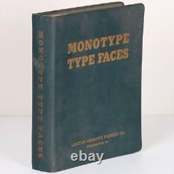 MONOTYPE TYPE FACES Catalog Reference Book (1960) HC Illus by Lanston VGC