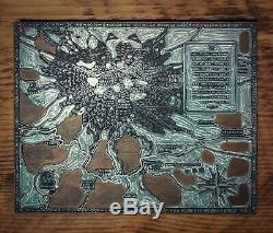 Map of Mt. Hood Circa 1930 Letterpress Printing Plate Portland Oregon