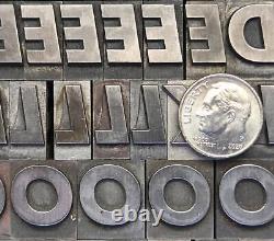 Metal Letterpress Printing Type 48pt Futura Bold Italic D16 17#