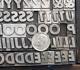 Metal Letterpress Type 36pt Twentieth 20th Century Extra Bold Italic Mo06 11#