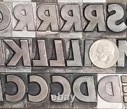 Metal Letterpress Type 60pt Twentieth 20th Century Bold Italic A43 20#