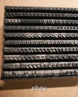 Metal Letterpress Typeset 12 pt Complete Upper Case/Numbers/Punctuation-272 Pcs+