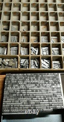 Metal Letterpress Typeset 14 pt Upper/Lower Case/Numbers/Punctuation-700 Pcs+