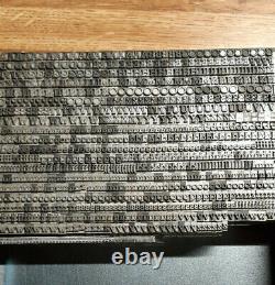 Metal Letterpress Typeset 14 pt Upper/Lower Case/Numbers/Punctuation-700 Pcs+