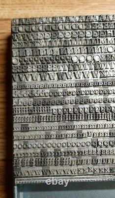 Metal Letterpress Typeset 14 pt Upper/Lower Case/Numbers/Punctuation-700 Pcs+