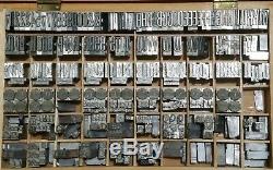Metal Type Press LETTERS/CAPS & LC + NUMBERS/SYMBOLS Kwikprint Kingsley HUGE LOT