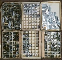 Metal Type Press LETTERS/CAPS & LC + NUMBERS/SYMBOLS Kwikprint Kingsley HUGE LOT