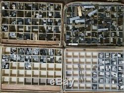 Metal Type Press LETTERS/CAPS & LC + NUMBERS/SYMBOLS Kwikprint Kingsley HUGE LOT