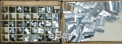 Metal Type Press LETTERS/CAPS & LC + NUMBERS/SYMBOLS Kwikprint Kingsley HUGE LOT