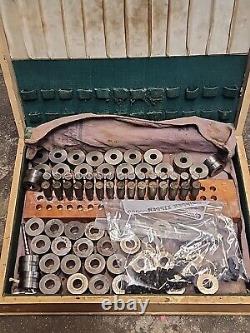 Metal press stamp kit, vintage