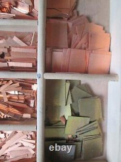 Misc. Letterpress Copper & Brass Thin Spacers 3# Total TRAY NOT INCLUDED