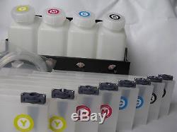 Mutoh VJ-1604 Bulk Continuous Ink Supply System CISS-4 Bottles, 8 Cartridges