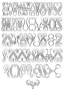 N E W 72pt ATF Penline Flourishes +Large Font+ Letterpress Type (4-A)