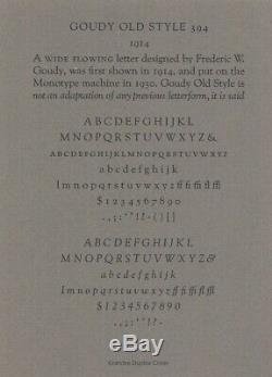 New Letterpress Type- 12pt. Goudy Old Style complete font