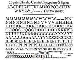 New Letterpress Type- 24 Point Nicolas Cochin, complete font