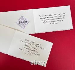 New Letterpress Type 24 point Janson