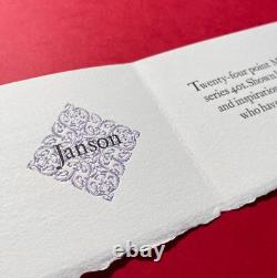 New Letterpress Type 24 point Janson
