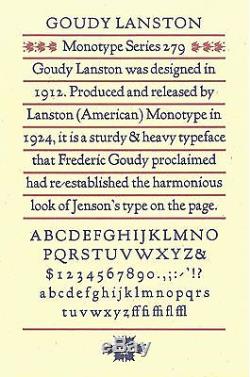 New Letterpress Type- 24pt. Goudy Lanston Caps