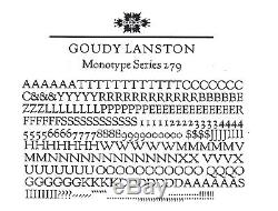 New Letterpress Type- 24pt. Goudy Lanston Caps