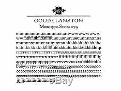 New Letterpress Type- 24pt. Goudy Lanston lower case