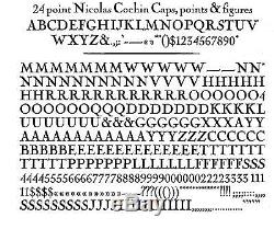 New Letterpress Type Nicolas Cochin 24pt. Caps