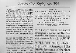 New Letterpress type -14pt. Goudy Oldstyle complete font