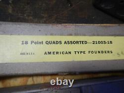 New & Used American Type Founders Other Print Press Lines Spacers 10 18 43 Point