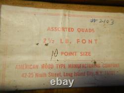 New & Used American Type Founders Other Print Press Lines Spacers 10 18 43 Point