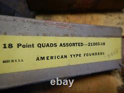 New & Used American Type Founders Other Print Press Lines Spacers 10 18 43 Point