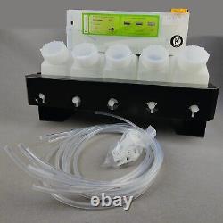 New for Roland BN20 5 Cartridges (440ml) 5 Bottles Bulk Ink Supply System CISS