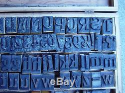 Old Alphabet Letter Set Wooden Printing Blocks Stamp Type Upper Lower A-Z Case