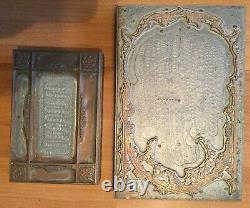 Old Vtg Antique Frame Border Trim Letter Press Ink Cut Block Printing Lot Of 19