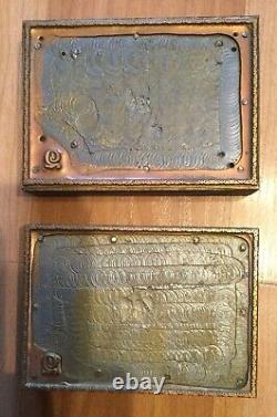 Old Vtg Antique Frame Border Trim Letter Press Ink Cut Block Printing Lot Of 19